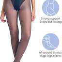 LABELLA Super Thin Lightweight Sheer To Waist Pantyhose, Muticolor Stylish Tights, Durable and Sturdy, S-Queen2 (Black, S)