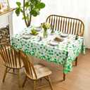 Horaldaily St. Patrick's Day Tablecloth 60 x 104 Inch Rectangular Green