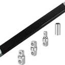 Offset Extension Wrench, Versatile 1/4" and 3/8", with1/2 Square Drive Adapters (Black)