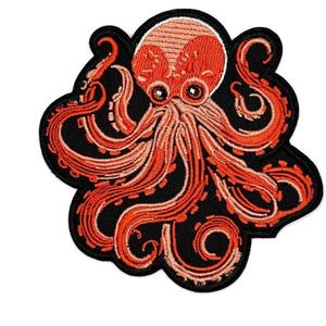 3.5" Octopus Patch - Embroidered Sea Creatures Applique Appliques Iron On Sew On Patches for Holes, Clothing, Jeans, Hat, Backpacks, Clothes