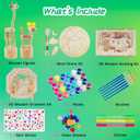 BEILUOYOO Wooden Painting Crafts for Kids - Art and Craft Kits for Kids 5-12 - Decorate & Build Your Own 3D Wood Animal Figures with Paint and Gem - Creative Activities Birthday Gifts for Girls Boys