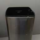 SONGMICS Kitchen Trash Can, 8-Gallon (30 L) Trash Bin, Stainless Steel Garbage Can, with Inner Bucket, Soft Close and Stays Open, Metallic Silver ULTB593E01