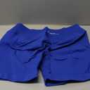 AUROLA Influence Collection Workout Shorts for Women, No Roll Up New Scrunch SeamlessGym Short-3.5" Inseam, Klein Blue, M