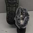 SHIBEVER Women Winter Snow Boots: Black Waterproof Walking Booties Non Slip Fur Lined Warm Outdoor Ankle Short Boot (9)