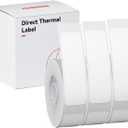White Label Paper Compatible for NIIMBOT D11 D110 D101 Label Maker 3Rolls White 15x50mm with Waterproof,Self-Adhesive Office and Home Labeling Tape Replacement.