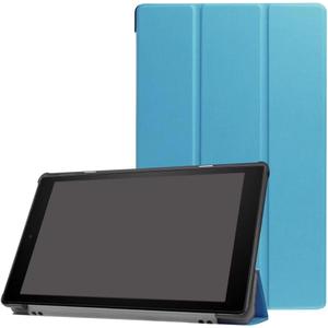 for Amazon All-New Kindle Fire HD10 7th 9th Generation Smart Cover, Ultra Slim Folio Stand Auto Sleep/Wake Up Leather Case for All New Fire HD 10 (2017 2019 Release) 10.1 inch (2-Light Blue)