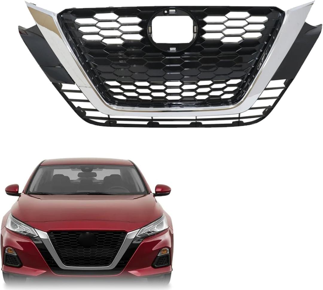SecosAutoparts Upper Front Bumper Grille Compatible with Nissan Altima SL S SV 2019-2022 Replace# 62310-6CG1A