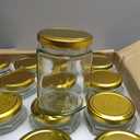 20 Pack 9 oz Clear Hexagon Glass Jars with Gold Lids