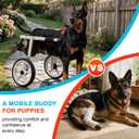 Large Dog Wheelchair for Back Legs, Adjustable Mobility Cart
Heavy Duty Mobility Aid for Large Dogs, Lightweight Adjustable Dog Cart for Disabled Hind Legs,M3 for 90-135lbs