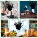 Giegxin 90 Pcs 3 Kinds Mixed Artificial Eucalyptus Leaves Stems Bulk Silver Dollar Leaves Picks Dried Eucalyptus Bundle Faux Spray for Wedding Vase Bouquet Floral Arrangement (Black)
