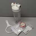 Whole House Water Filter Housing Clear,10" X 2.5" Inline Sediment Water Filter for RV, Home, Aquarium, Maple Syrup RO System, 3/4 NPT Brass Port, Steel Bracket - 1025TBH