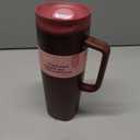 Owala SmoothSip Slider Stainless Steel Insulated Travel Mug with handle, 100% Leak Proof, For Hot and Cold Drinks, Travel Friendly with Sliding Lock Lid, 24 oz, BPA Free, Leak Proof, Black Cherry