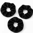 10 x 3PCS Satin Scrunchies for Women  No Crease Frizz Free Hair Scrunchies with Gentle Elastic, Soft Bands for Thin & Thick Hairs, Stylish Hair Accessories | Ideal Gift for Women, Classic Black