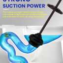 DOWRY Anti-Hand Off Toilet Plunger with Holder for Bathroom,Powerful Efficient Force Suction Cup,Heavy Duty, Deep Cleaning Bronze