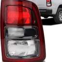 Black Bezel Halogen Tail Lights Compatible With 2019-2024 RAM 2500 Non-LED Models, Direct Fit Replacement Rear Brake Lamp CH2801229 68409002AD(Right Passenger Side Halogen Black Bezel)