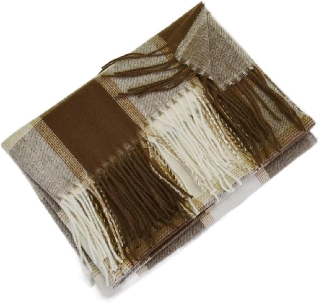 Fall Winter Scarf Winter Scarf Soft Warm Plaid Scarf Women Shawl Scarves for Ladies Warm Shawls(A) (190*70cm)