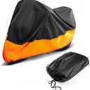 DKUWBJAS Universal Motorcycle Cover Waterproof and Weather-Resistant for Outdoor Use, Heavy-Duty Protection Fits Most Motorcycle