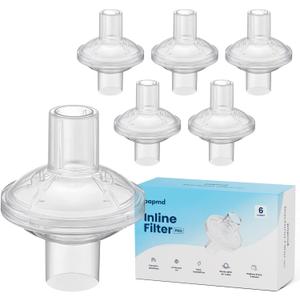 Pap MD Inline CPAP Filters for CPAP Machines | Clean Air & Enhanced Comfort, High-Efficiency Filtration for Particles & Odors, 6 Pack for 3 Months Supply | Video Instructions