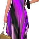 BessCops Summer Maxi Dresses for Women 2025 Plus Size Sundresses Casual Fashion Sleeveless Loose Long Sexy Dress with Pockets (32purple)