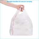 SSWBasics White Plastic T-Shirt Bags with Handles - Case of 1000 (11 x 6 x 21)