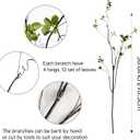 3Pcs 38.8" Faux Greenery Plant Stems and Branches for Tall Vase,Artificial Tree Branches and Twigs for Decoration (Green Leaves & Brown Stem)