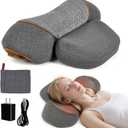 3-in-1 Rechargeable Neck Massager Pillow with Heat, Vibration & Traction, Deep Tissue Pain Relief, Neck Hump Corrector & Cervical Support for Home Office Travel