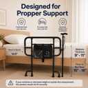 Heavy Duty Bed Rail for Elderly Adults, Supports 500 lbs, Fits King & Queen | California-designed steel construction, adjustable height, secure under-mattress straps, permanent setup, everyday stability.