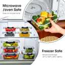 Liuruiyu 10 Pack Glass Food Storage Containers with Lids, Meal Prep Containers, Airtight Bento Boxes with Leak Proof Locking for Microwave, Oven, Freezer and Dishwasher, BPA Free, 12.5oz to 35.8oz