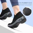 STQ Walking Shoes Women Slip on Sneakers Non Slip Work Arch Support Tennis Plantar Fasciitis Orthopedic Breathable Mesh Comfortable Ladies Nursing