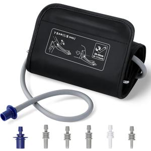 9-17 Inches Blood Pressure Replacement Cuff, Wide-Range BP Cuff Fits Medium to Large Upper Arms, 6 Sizes of Connectors Universally Compatible with Omron or Other Brand Monitors (Cuff Included Only)