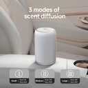 Waterless Essential Oil Diffuser - 120ml Portable Aroma Diffuser for Home Office Car, Ultra-Quiet Cordless Scent Diffuser with 3 Modes, Long-Lasting Fragrance (White)