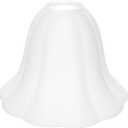 Veemoon E27 Vintage Glass Lampshade Small White Frosted Glass Lampshade European Flower Shape Lamp Shade Tulip Light Covers Replacement for Table Wall Ceiling Light Home Office Dining Room (Transparent)