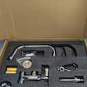 21" Height Commercial Faucet with Sprayer, 8" Adjustable Center & 8" Add-on Swing Spout, Wall Mount Pre Rinse Commercial Sink Faucet for Commercial Restaurant Industrial Kitchen