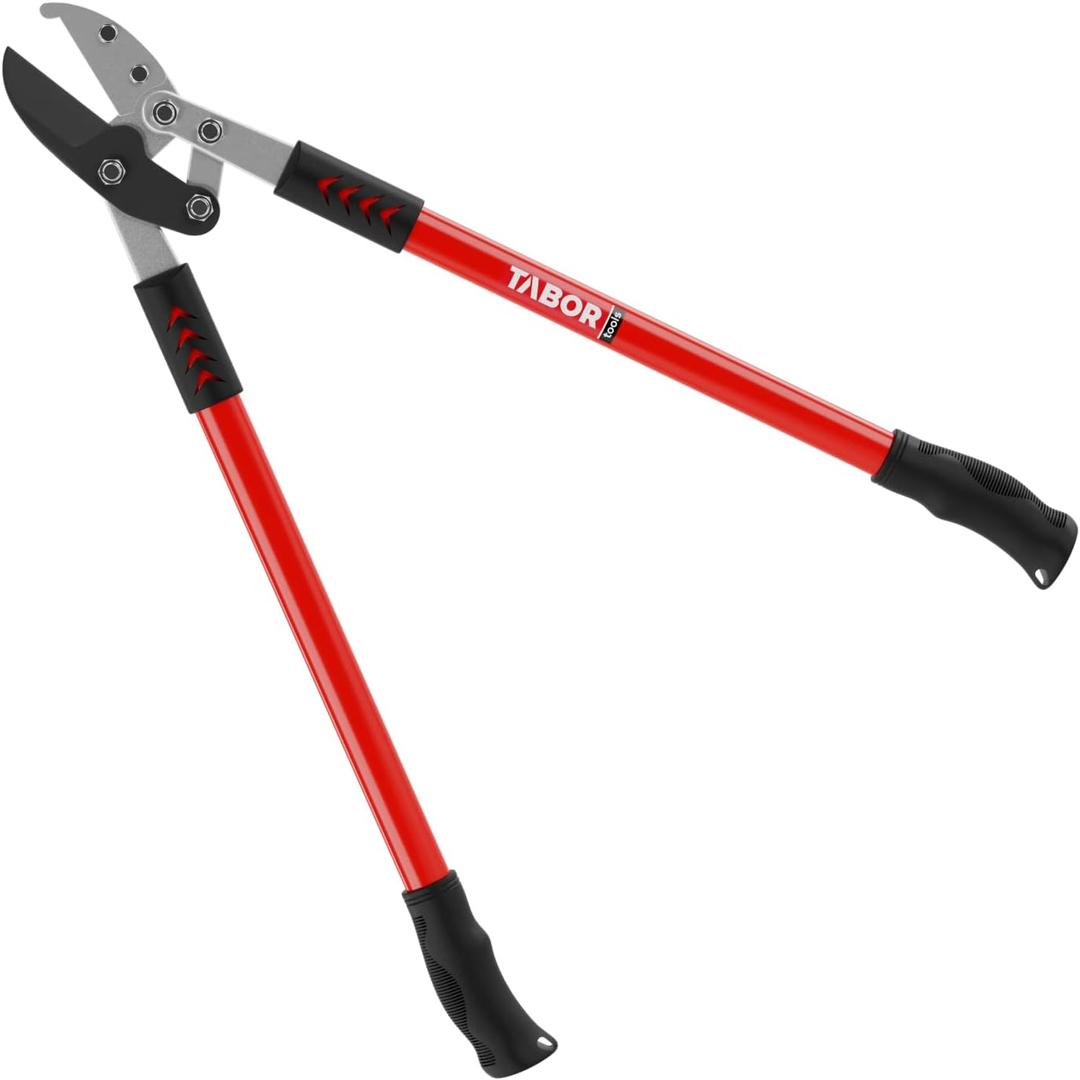 TABOR TOOLS GG12A Anvil Lopper with Compound Action, 30 Inch Tree Trimmer, Thick Branch Cutter with 2 Inch Cutting Capacity, Chops Thick Branches with Ease., Gg12e Compound Action Anvil