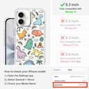 MOSNOVO for iPhone 17 Case | Military Grade 6.6ft Drop Tested | Camera Control | Clear with Dinosaur Land Design