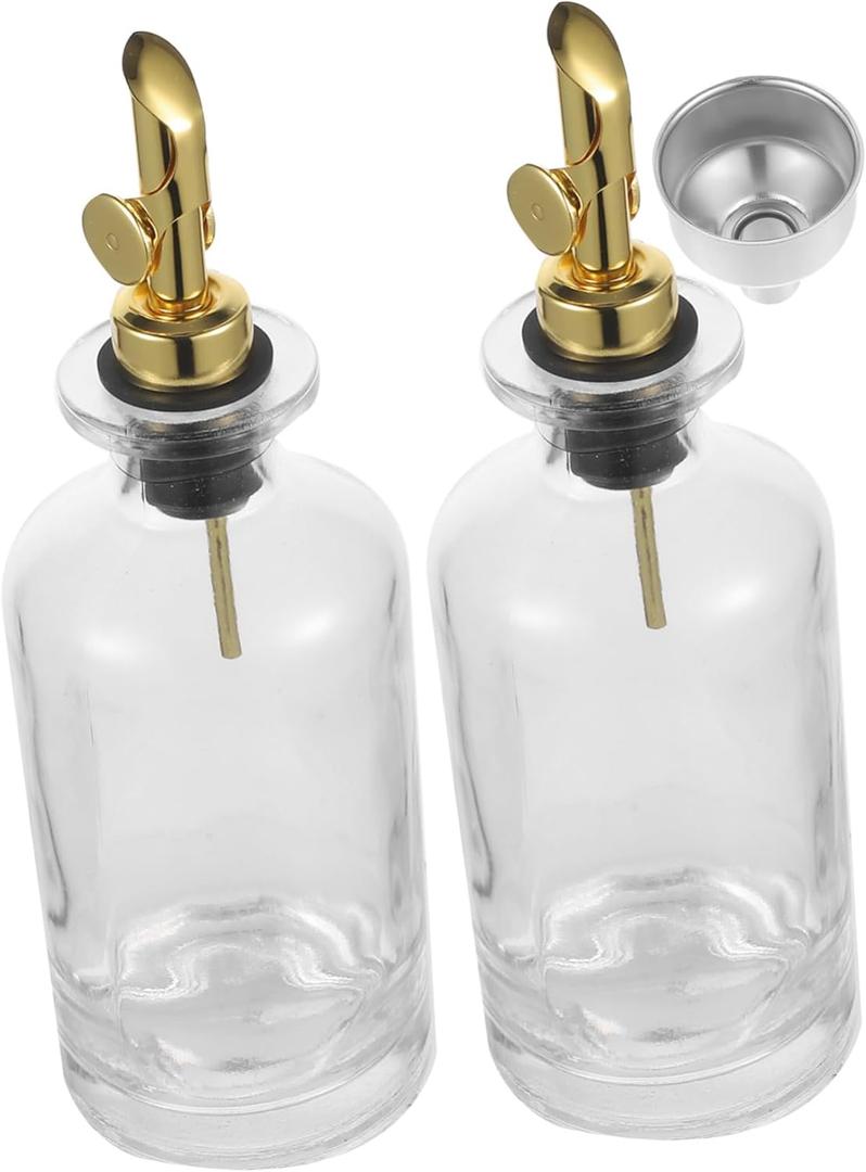 Alipis 1 Set Glass Olive Oil Dispenser Bottle with Drip Spout Versatile Kitchen Storage for Oils Soy Sauce Vinegar and Dressings Modern Design for Tidy Cooking Spaces