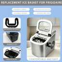 Replacement Ice Basket Compatible with Magic Chef & for Frigidaire Countertop Ice Makers - Durable Storage Bucket, Direct Fit Spare Part, No Assembly Required (Black)