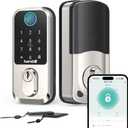 Wi-Fi Smart Deadbolt Keyless Entry: 9-in-1 Hornbill Smart Lock for Front Door, Smart Deadbolt Lock, Electronic Keypad Code Fingerprint Unlock, Works with Alexa for Home Office Hotel, Satin Nickel