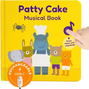 Cali's Books Patty Cake Nursery Rhymes - Interactive Books for 1 Year Old, Sound Book for Toddlers 1-3, Perfect 1 Year Old Girl, Musical Book for Toddlers, 6 Favorite Songs