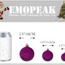3 x Emopeak 24Pcs Christmas Balls Ornaments for Xmas Christmas Tree - 4 Style Shatterproof Christmas Tree Decorations Hanging Ball for Holiday Wedding Party Decoration (Purple, 1.3"/3.2CM)