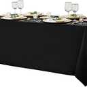 Black Tablecloth 5x7 ft Rectangular Polyester Table Cloth