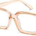 IBOANN Oversized Blue Light Glasses for Woman, Funky Fashion Glasses With Preppy Look, Reduce Screen Fatigue Computer Glasses