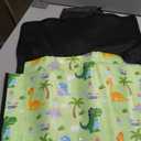 Kids Travel Tray Table Cover with Pockets Airplane Essentials for Toddlers 1-3, Portable Activity Organizer for Plane, Train, Car & Highchair, Washable Dinosaur Design (Green), 11 inches x 8.7 inches x 2 inches