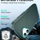 Magnetic Case for iPhone 17 with blet Clip Holster,[2X Screen Protector] [Military-Grade Protection], Heavy Duty Case for iPhone 17 6.3 Inchs,Green