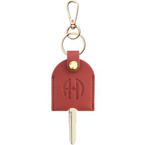 2 x Leather Keys Sleeve for Broken Car Key Loop Replacement, Keychain Cover Cute Protector and Holder for Men, Women (L)