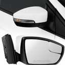 Right Passenger Side Door Mirror Compatible with Ford Focus 2012 2013 2014 2015 2016 2017 2018, Rear View Mirror with 7Pins, Electric Adjustment, Turn Signal and Sensor (White)