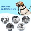 BARKLESS Soft Dog Head Collar, Patented Padded No Pull Head Halter, Training Nose Leash with Safety Link for Medium Large Dogs, Adjustable Muzzle Leash, Easy Control for Walking(Black, M)