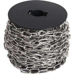 50ft 304 Stainless Steel Hanging Chain Jack Chain Link Light Duty Chain Utility Chain for Home Outdoor Camping Hanging, Metal Chain for Bird Feeders, Overhead Lights, Artworks, Flowerpots (2mm*15m)
