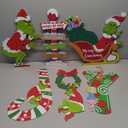 6PCS Large Grinchmas Christmas Yard Signs Stakes Outdoor Decorations, Outdoor Grinchmas Christmas Decorations Grinchmas Yard Signs Decorations for Holiday Christmas Lawn Garden Pathway Decorations