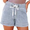 luvamia Wide Leg Denim Shorts for Women High Waisted Cowgirl Jorts Plus Size Denim Jean Shorts Womens Roadknight Blue Size X-Large US 16 to 18
